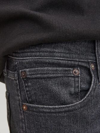 Чоловічі джинси Jack & Jones Slim Fit JJIGLENN JJORIGINAL чорного кольору, розмір 34W/34L