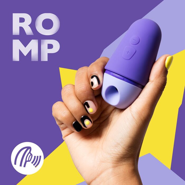 Вібратор клітора Romp - стимулятор з 10 рівнями інтенсивності, водонепроникний, рожевий (Free X)