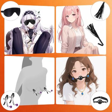 Набір для БДСМ з шкіри: фетіш, сексуальне рабство, для дорослих, 19 предметів (чорний)