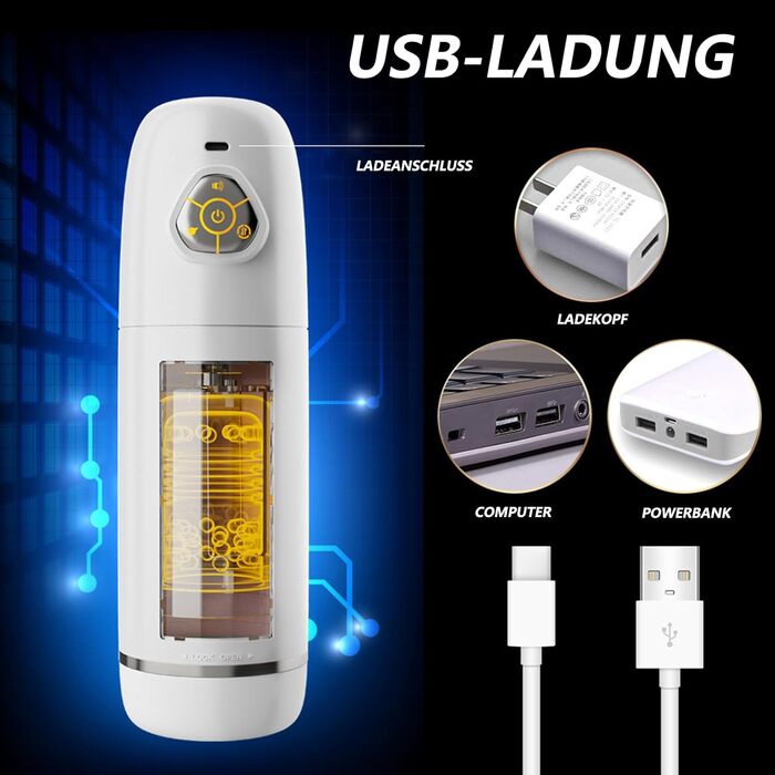 Електричний мастурбатор для чоловіків з 9 режимами та реалістичною вагіною. Іграшки для дорослих, білий/чорний колір