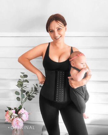 Корсет YIANNA для жінок, що підтягує живіт, з латексу, для формування талії, корсет-боді, бежевий, 25 сталевих кісток