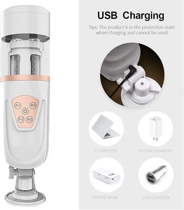 Електричний мастурбатор для чоловіків з 10 телескопічними функціями та 5 швидкостями - стимулятор пеніса, секс-іграшка