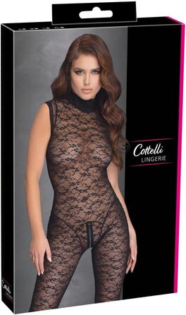 Комбінезон жіночий Cottage Lingerie з мереживом, чорний, XL