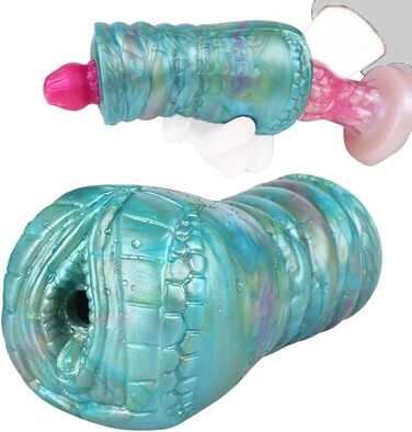 Іграшка для чоловіків Jixaxe Alien Monster - реалістична мастурбатор з вагінальним та анальним отвором