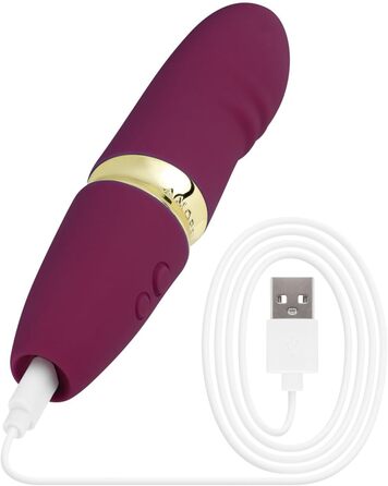 Вібратор G-Spot AMORELIE Quickie – 15 см, водонепроникний, акумуляторний (фіолетовий)