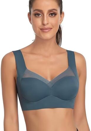 Тянучий бюстгальтер Tian Dee для корекції фігури, без кісточок, ефект пуш-ап, XL, темно-синій