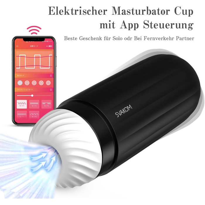 Електричний мастурбатор SVAKOM SAM NEO з керуванням через додаток, 5 режимів вібрації та 5 режимів всмоктування, секс-іграшка для чоловіків, мастурбатор з 3D-вагіною, XXL