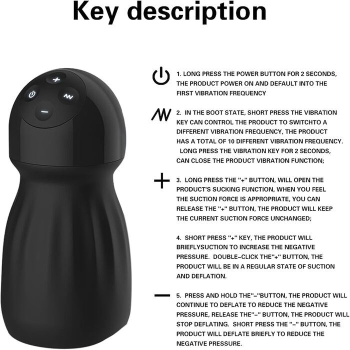 Електричний мастурбатор LZYLWC 3-в-1: 10 вібрацій та 10 режимів насосу для чоловіків. Тренажер для пеніса, секс-іграшка для соло