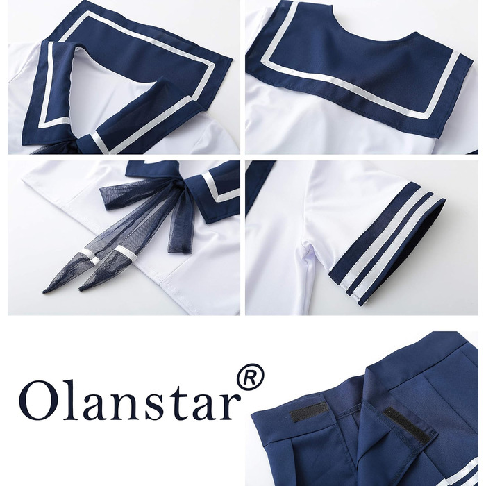 Костюм для косплею Шкільної Дівчинки: Комплект нижньої білизни з міні-самурайським костюмом, темно-синій (3-частинний)