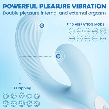 Набір вібраторів для жінок та пар Buntune: силіконовий вібратор з 10 режимами, водонепроникний, для стимуляції G-точки та подвійної стимуляції