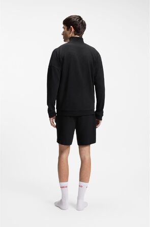Чоловічий шкіряний ремінь HUGO Geek Sz35 чорного кольору з червоною прошивкою та логотипом на пряжці, розмір M