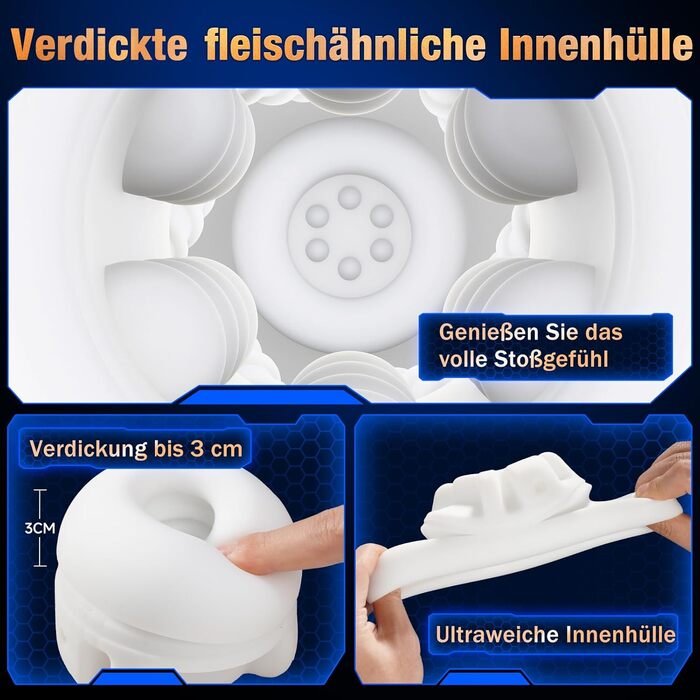 Електричний секс-іграшка PRONFANS для чоловіків: мастурбатор, вібрація, ротаційний механізм, 10 функцій, пеніс-насос, Blowjob