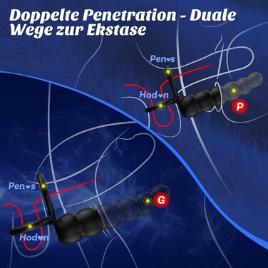 Анальний вібратор для пар, дildo-пеніс, кільце для ануса, стимуляція простати, парний вібратор для пар