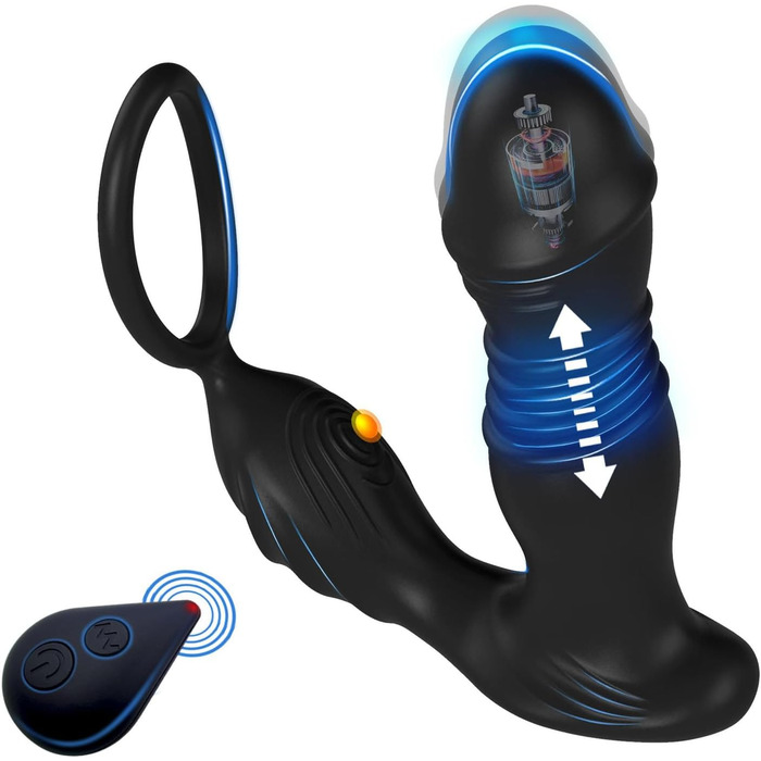 Масажер простати ChicLSQ: вібраційний анальний масажер з кільцем для чоловіків, 10 режимів