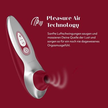 Womanizer Pro 40 - вібратор для клітора: 6 рівнів інтенсивності, тихий, водонепроникний, magenta (червоний)