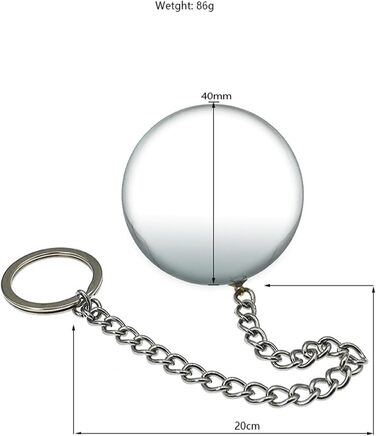 Анальні кульки зі скла JXszxb, анальна кулька, анальна кулька з ланцюгом, дилататор, Butt Plug, скляний дилда, стимулятор G-точки, іграшки для дорослих (40 мм)