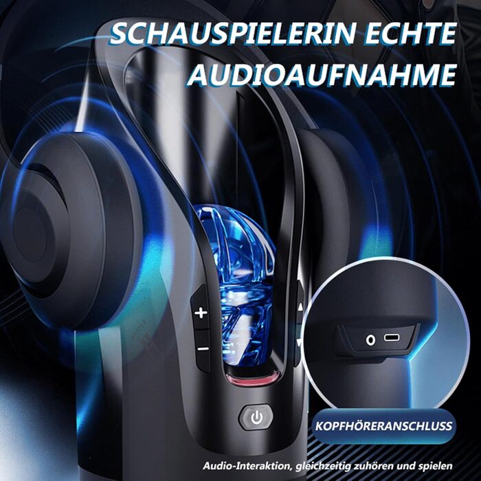 Електричний секс-іграшка для чоловіків з 5 швидкостей та 3D реалістичною вагіною, аудіо-інтеракція, телескопічний дизайн