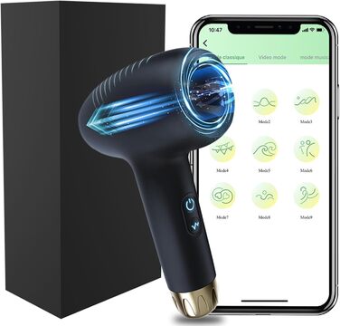 Масажер для чоловіків з 10 режимами вібрації, стимулятор статевого члена, автоматичний статевий масажер з керуванням через додаток, сексуальна іграшка для чоловіків та пар