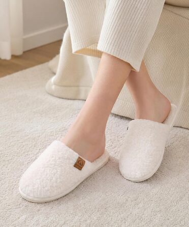 Жіночі м'які капці-сліпери Evshine з ефектом пам'яті (Memory Foam), закриті домашні тапочки, бежеві, розмір 39/39.5 EU