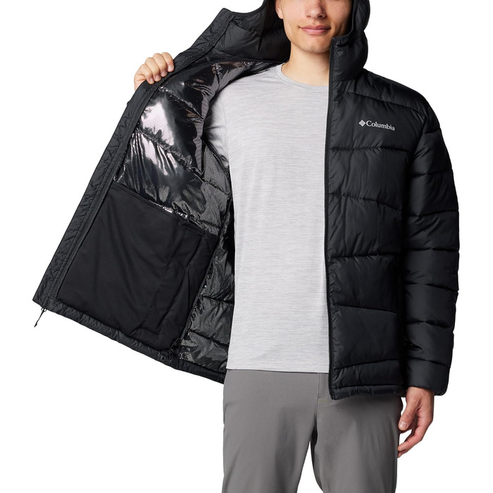 Чоловіча утеплена куртка з капюшоном Columbia Fivemile Butte™ II Puffer Jacket, чорна, розмір M