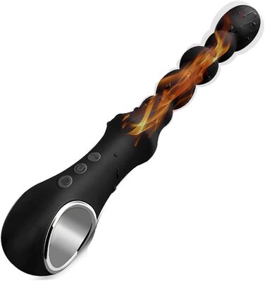 Вібратор для анусу JFRong з 7 режимами вібрації та підігрівом - анальні кульки, стимулятор G-точки, для чоловіків, жінок, пар