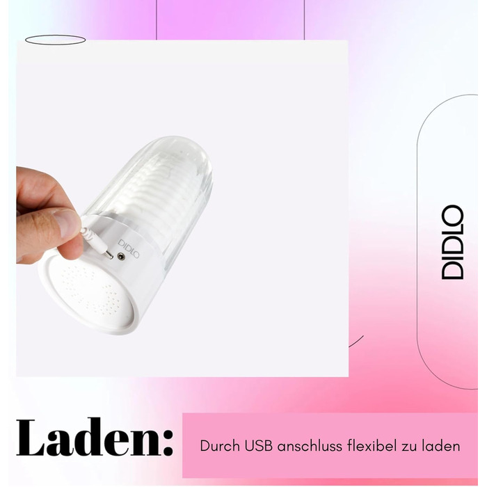 Електричний мастурбатор для чоловіків DIDLO Rotor-MM15 Special Edition, MICAELA SCHÄFER, обертання та вібрація, USB-зарядка, 30 см (Heating Cup)