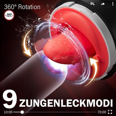 Електричний мастурбатор для чоловіків з 9 режимами лизання, 9 режимами всмоктування та 9 вібраціями. Іграшка для дорослих, підходить для пар та індивідуального використання