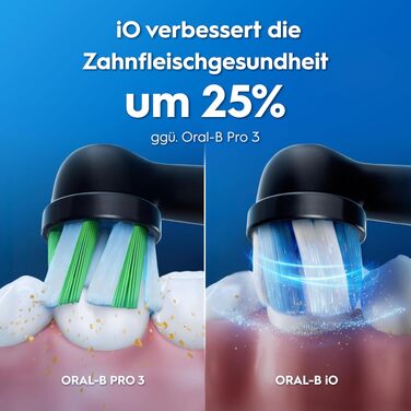 Електрична зубна щітка Oral-B iO Series 3 Matt Black: 3 режими чищення, набір з 4 насадок та чорним дорожнім футляром