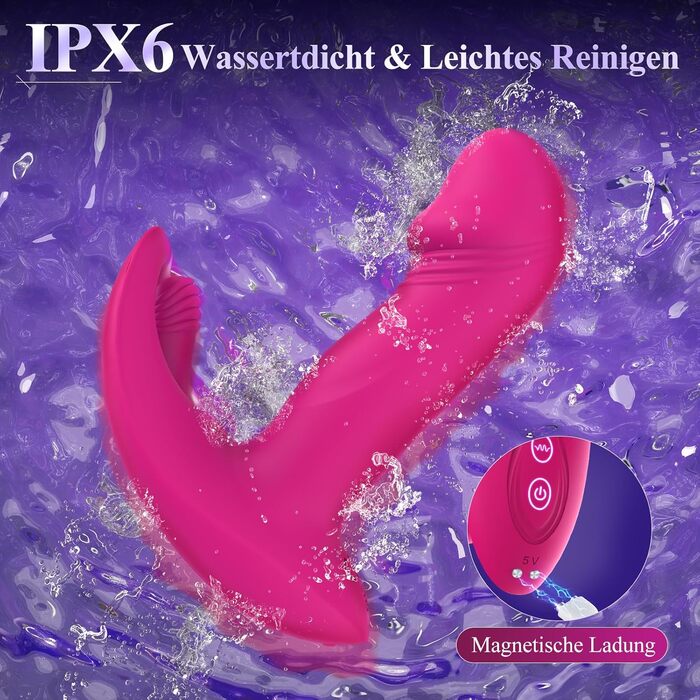 Інтимні іграшки для пар EAWESION: вібратор-аналізатор, масажер для жінок, 9 режимів, стимулятор G-точки та клітора, червоний