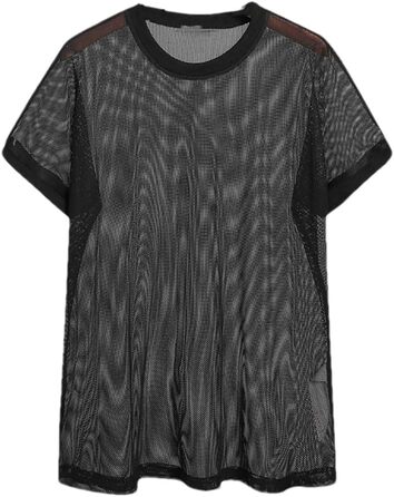 Чоловіча футболка з сіткою, прозора, сексуальна, стильна, для відпочинку, дихаюча, для вечірок, чорна