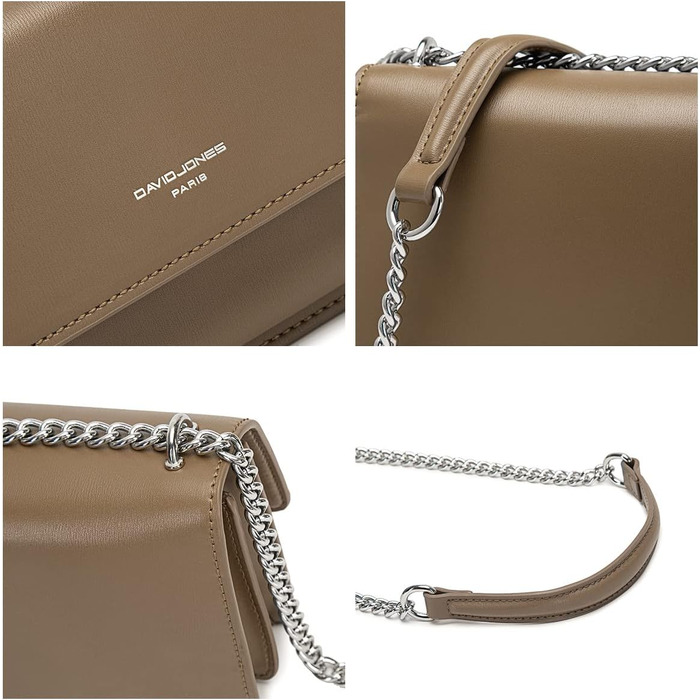 Жіноча маленька сумка-кросбоді David Jones Mini Clutch, колір тауп (коричневий)