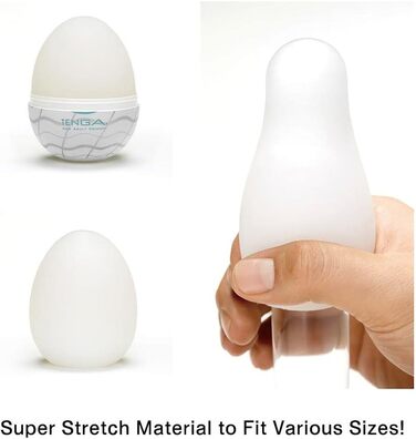 TENGA EGG Easy Beat - чоловічий мастурбатор з 6 внутрішніми структурами та 6 одноразовими оболонками (Classic)