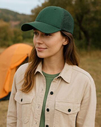 Бейсболка Zylioo XL/XXL для великої голови, регульована спортивна кепка унісекс з сіткою, темно-зелена