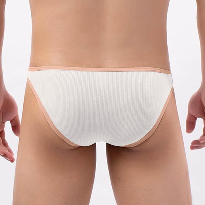 Танга чоловічі SRZYMJ прозорі, мережа, сексуальна білизна, відкритий вигин, висока талія, чоловічі труси, пакет, труси-бразильяно, прозорі, білий (A6-білий, L)