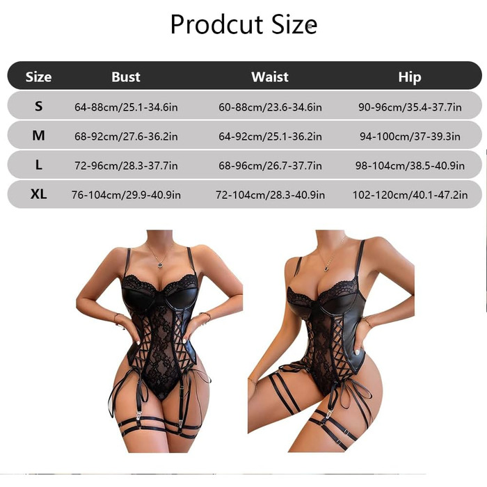 Комплект білизни сексуальний боді з мереживом та підв'язками, пуш-ап, квітковий пояс, жіночий комбінезон