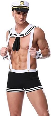 Сексуальна спідня білизна для чоловіків: комплекти, комбінезони для клубів, форма офіціанта, косплей, шнурівка, універсальний розмір