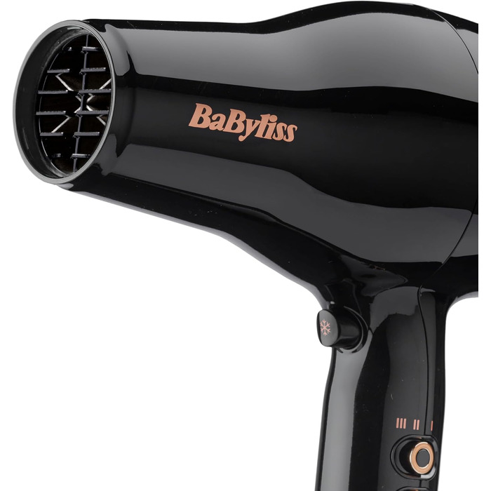 Професійний фен для волосся BaByliss Pro Power 2300W з іонізацією, AC-двигуном та антифриз-ефектом, чорний, D5245E EU