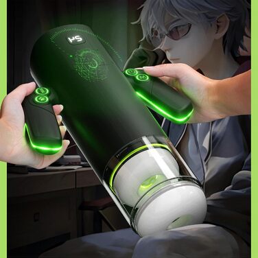 Електричний мастурбатор для чоловіків 3-в-1 з подвійними ручками, 10 швидкостей, реалістична вагіна, портативний секс-іграшка