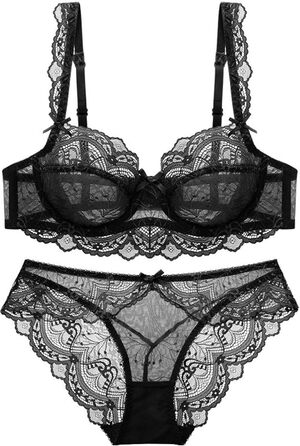 Чорний бюстгальтер MOONBADI з квітковим візерунком, без кісточок, мереживний, бюстгальтер-бралетт, без пуш-ап, з сіткою, V-подібний виріз, для щоденного використання, піднімає груди, розмір 34/75D