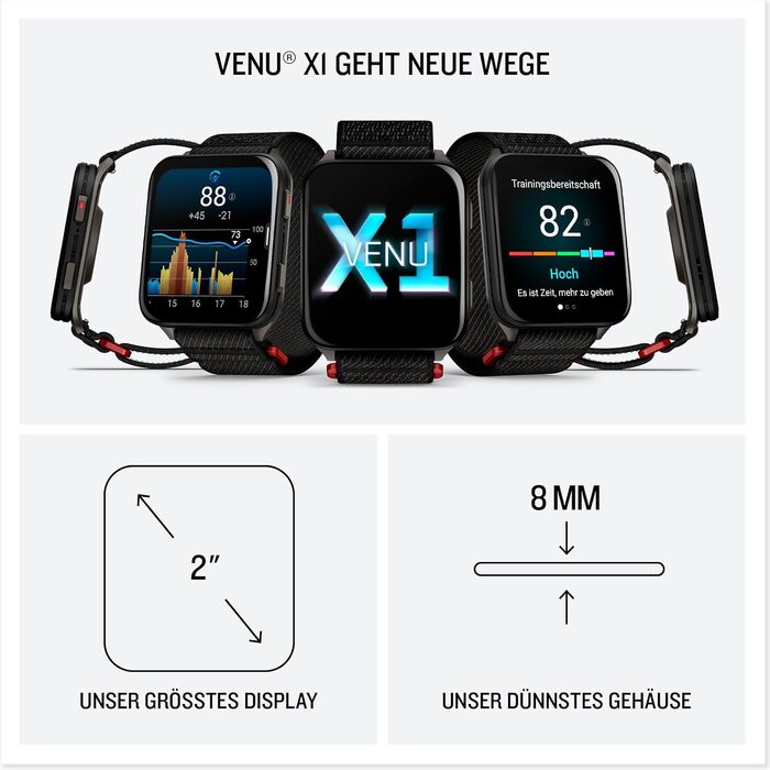 Смарт-годинник Garmin Venu X1 51мм Moosgrün: AMOLED-дисплей 2