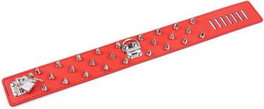 Нашийник для дорослих з ланцюгом: шкіряний комплект для БДСМ-ігор та косплею (червоний)