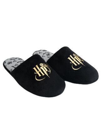 Чоловічі зимові капці Harry Potter від United Labels, чорні, м'які та теплі тапочки-сліпери, розмір 42/43 EU