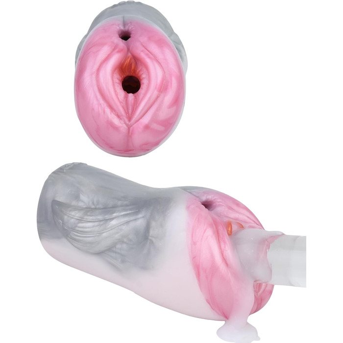 Силіконовий мастурбатор для чоловіків Qiyasex 2-в-1 з реалістичним дизайном тварин