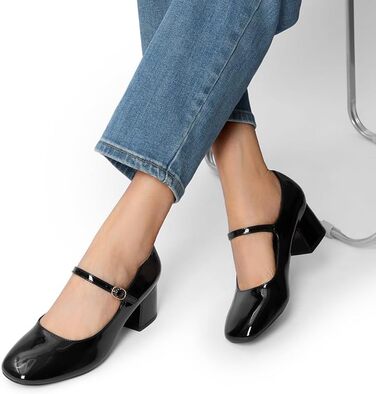 Жіночі туфлі-човники Dream Pairs з закритим носком, чорні, розмір 41.5 EU