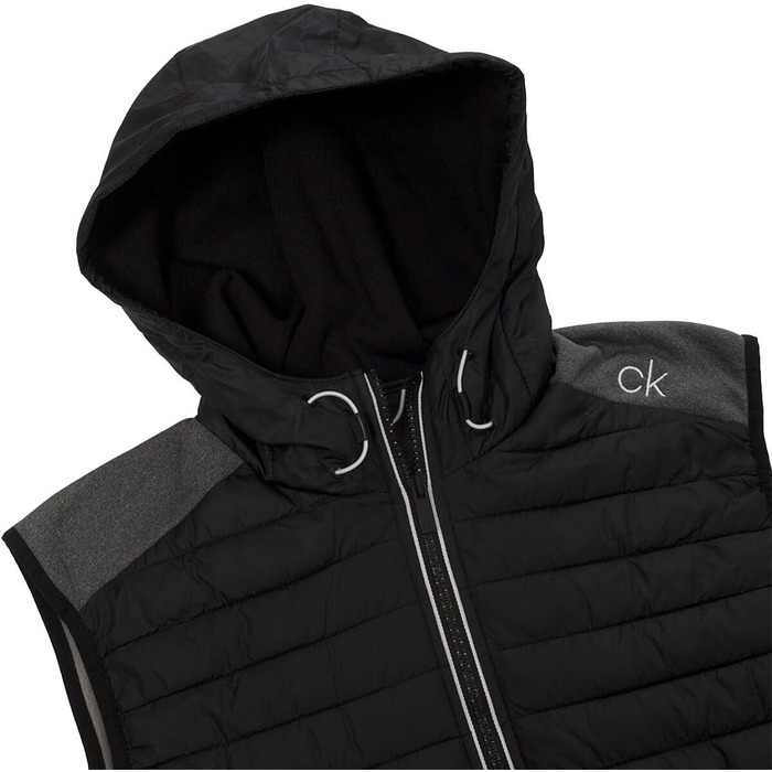 Чоловічий гібридний легкий жилет з капюшоном Calvin Klein Redwood 2026, колір Charcoal Marl, розмір M