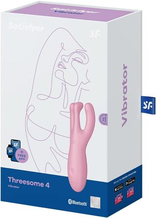 Satisfyer Threesome 4: Вібратор для клітора та інтимних зон, 3 двигуни, водонепроникний (IPX7), рожевий