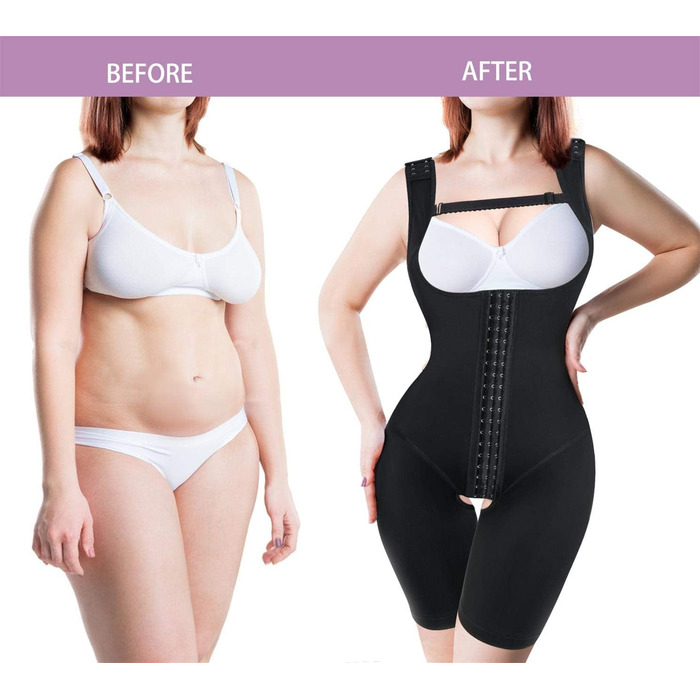 Корсет-боді KUMAYES для жінок, фігуроформуючий, бандаж після пологів, чорний, форма одягу Shapewear, з гачками