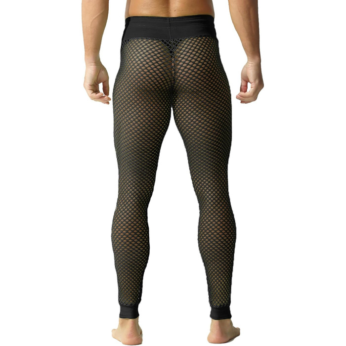 Шорти-сетка YUFEIDA для чоловіків: дихаючі спортивні шорти-лосини з регулюванням (Чорний, L)