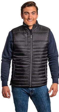 Чоловічий утеплений жилет HRM 1301 з капюшоном Performance Body Warmer, нейлон, Darkgrey, 5XL