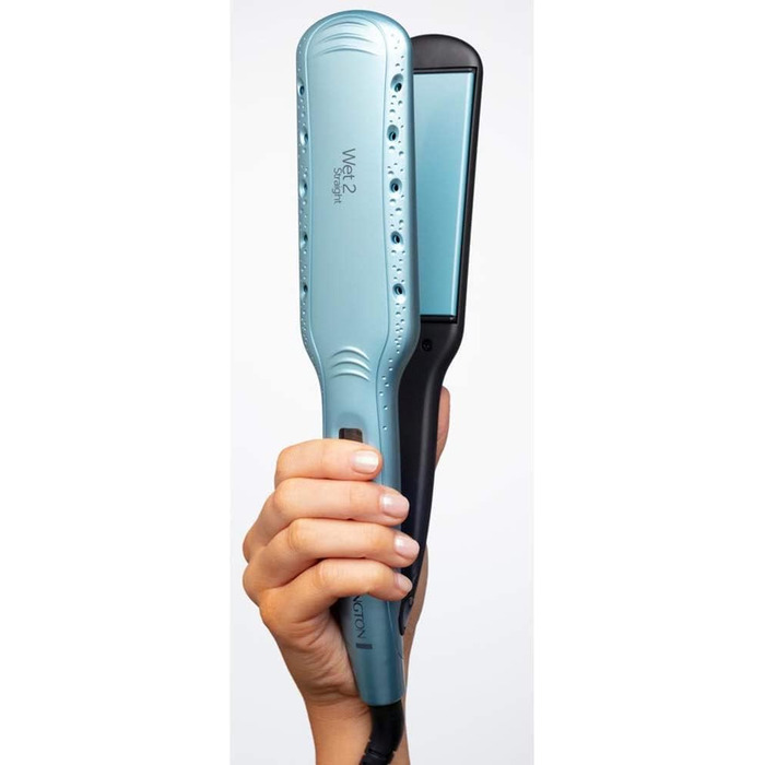 Випрямляч для волосся Remington Wet2Straight S7350 для вологого та сухого волосся, широкі пластини, LCD-дисплей, 140-230°C, бірюзовий